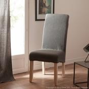 Housse de chaise uni bi-extensible coton polyester Housse de chaise uni bi-extensible