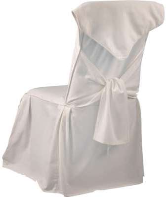 Housse de chaise coloris blanc