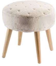 Housse de tabouret fausse fourrure polyester broderie Housse de tabouret fausse