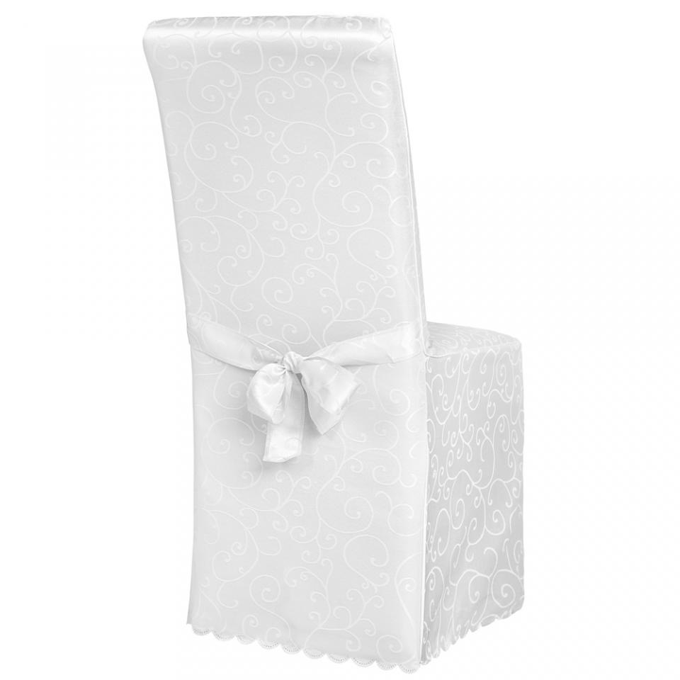 Housse de chaise avec n?ud en Polyester Imprimé bl