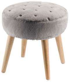Housse de tabouret fausse fourrure polyester broderie Housse de tabouret fausse