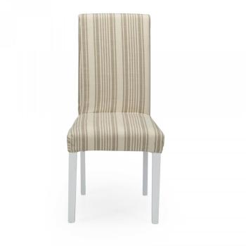 Housse de chaise à rayures beige