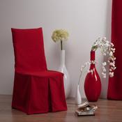 Housse de chaise bachette 100 coton INES Rouge Housse de chaise bachette