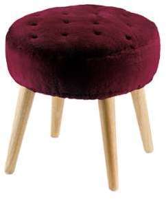 Housse de tabouret fausse fourrure polyester broderie Housse de tabouret fausse