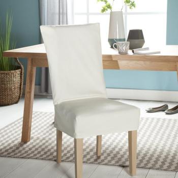 Housse de chaise unie courte 100 coton bachette épaisse Housse de chaise unie courte