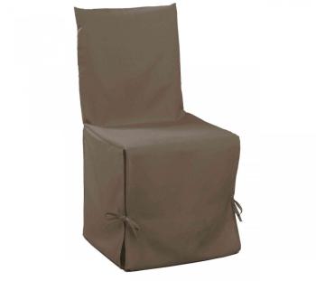 Housse de Chaise Taupe 45x50 - Terre de Nuit Housse de Chaise Taupe 45x50