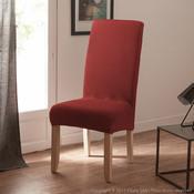 Housse de chaise uni bi-extensible coton polyester Housse de chaise uni bi-extensible