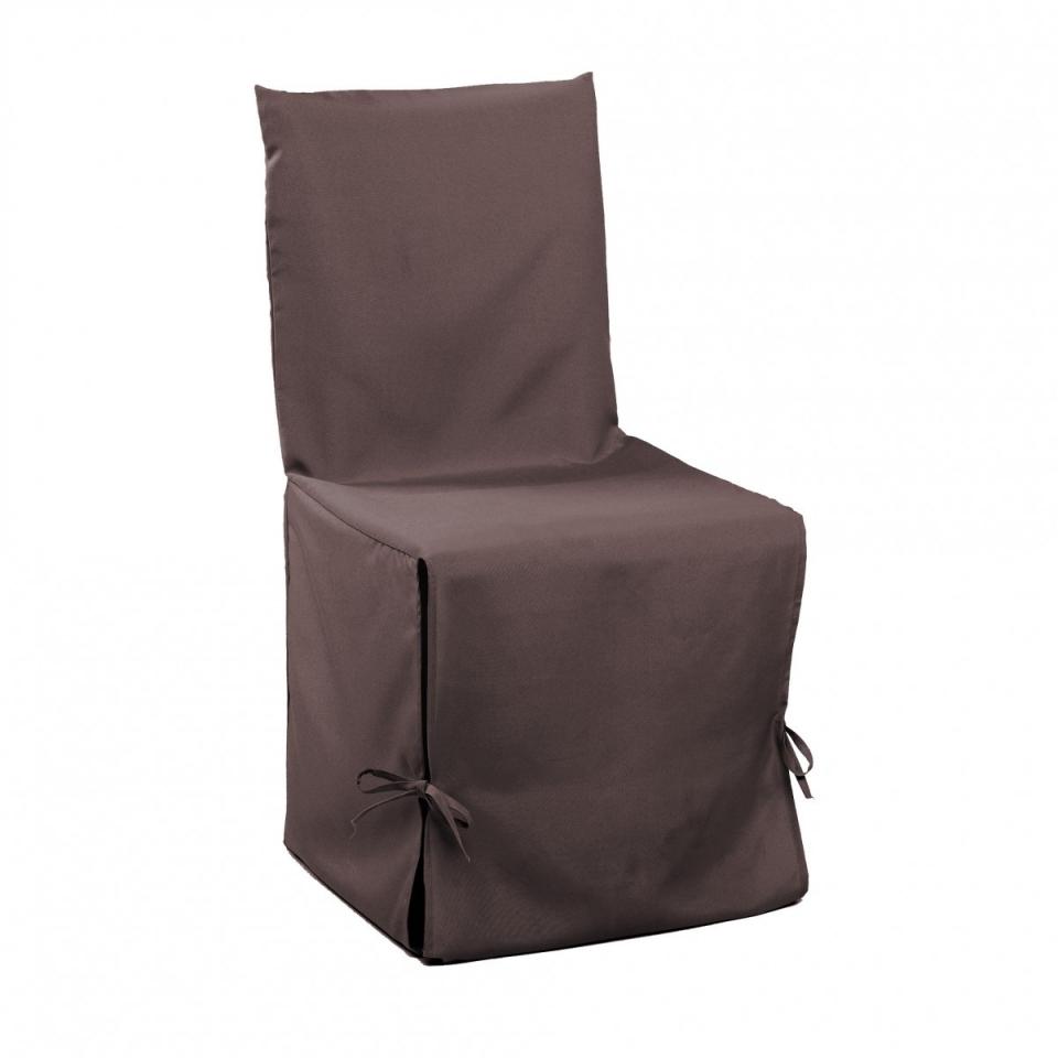 Housse Chaise Brun 50x50 - Douceur dIntérieur