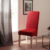 Housse de chaise uni bi-extensible coton polyester Housse de chaise uni bi-extensible