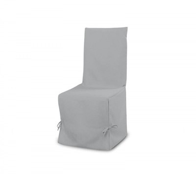Housse chaise panama gris clair 37x50 Housse chaise panama gris