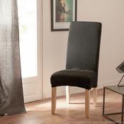 Housse de chaise uni bi-extensible coton polyester Housse de chaise uni bi-extensible