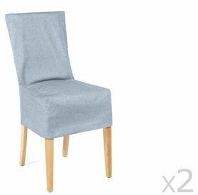 Housse de chaise unie courte coton polyester tissage Housse de chaise unie courte