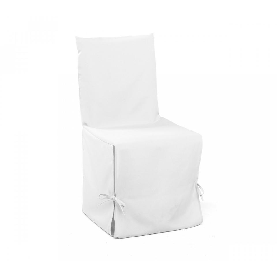 Housse Chaise Blanche 50x50 - Douceur d Intérieur Housse Chaise Blanche 50x50
