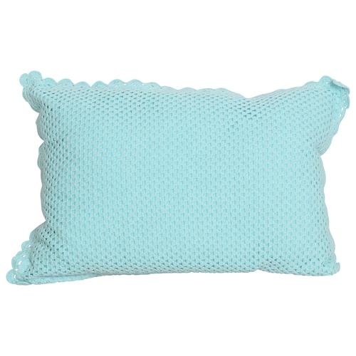 Housse de coussin rectangle tricot jade (35x50cm)