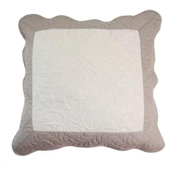 Housse de coussin boutis (60 cm) Emma Taupe