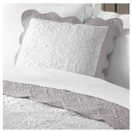 Housse de coussin boutis (60 cm) Emma Gris