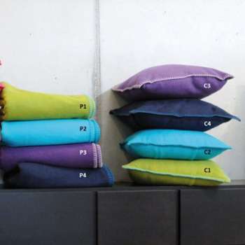 C2 Enveloppe de coussin 40 x 40 cm uni Turquoise C2 Enveloppe de coussin 40