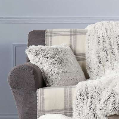Housse de coussin imitation fourrure OSLO