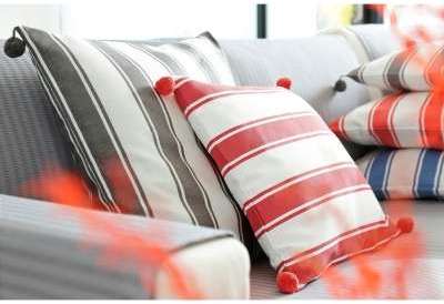 Housse coussin rayée - lot de 2