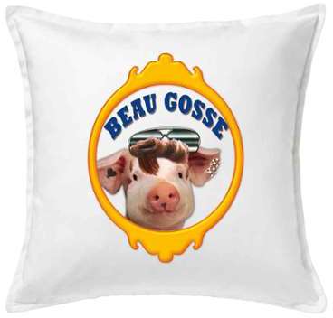 Housse de coussin 50x50 cm 100% Coton décorée Beau