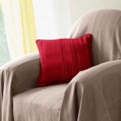 Housse coussin tisse artisanal uni - lot de 2
