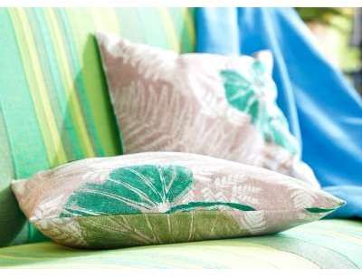 Housse coussin imprimé végétal - lot de 2