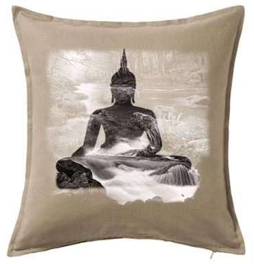 Housse de coussin 50x50 cm 100% Coton décorée Boud