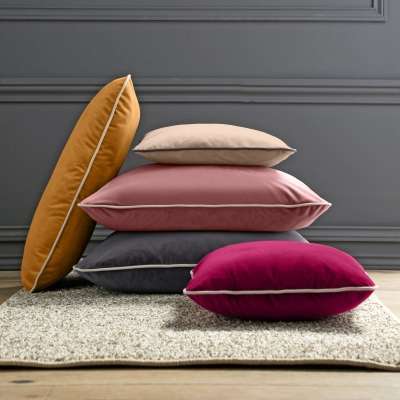 Housse de coussin effet velours - lot de 2