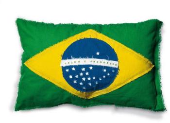 SELETTI housse de coussin FLAGS CUSHION (Brésil - Coton) SELETTI housse de coussin