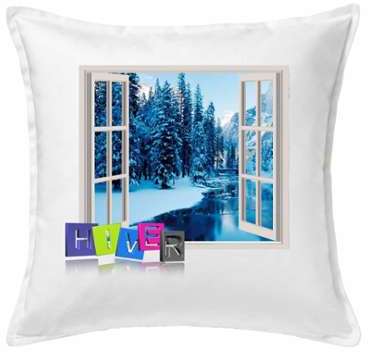 Housse de coussin 50x50 cm 100% Coton décorée Hive