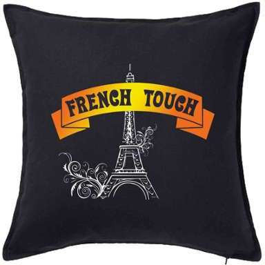 Housse de coussin 50x50 cm 100% Coton décorée Fren