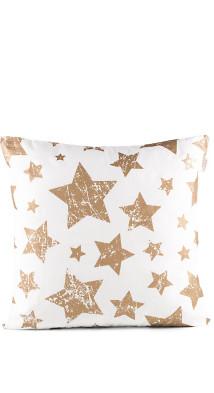 Housse de coussin à imprimé étoiles