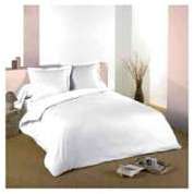 Housse de couette blanc uni