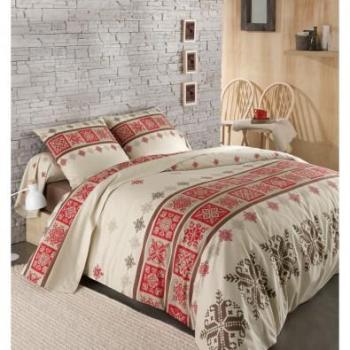 Parure linge de lit Tradilinge Flanelle 100 coton CORK Parure linge de lit Tradilinge