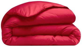 Housse de couette Polycoton Rouge Uni 200 x 200 cm