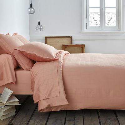 Housse de couette, satin, grands carreaux - La Red