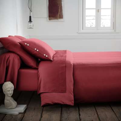 Housse de couette, satin de coton, tissage uni - L