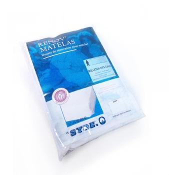 Housse de matelas 80x200 cm 100% coton gratté 2 fa