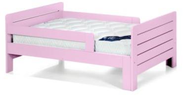 Lit 1 place LILOU rose et matelas BULTEX évolutif