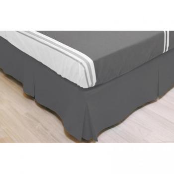 Cache Sommier Intégral Microfibre Gris 160x200 Cache Sommier Intégral Microfibre
