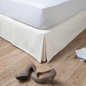 Cache sommier metis lin/coton HIDE Ivoire 160x200c