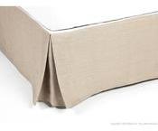 Cache-sommier uni 100 lin 200gsm lavé volant 30 cm Cache-sommier uni 100 lin