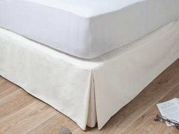 Cache sommier metis lin/coton HIDE Ivoire 90X190cm