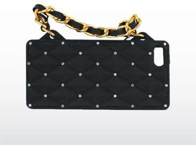 Etui noir sac à main strass pour iPhone 5