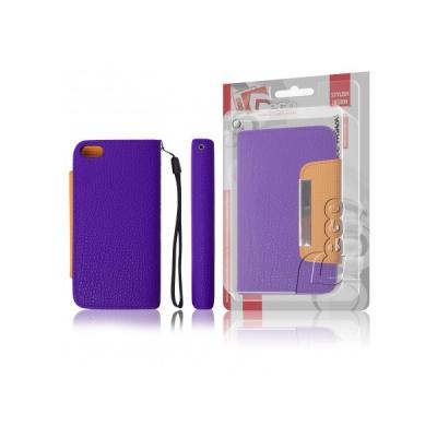 Etui Portefeuille iPhone SE / 5 /5S - Violet (Coul
