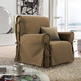 Housse de fauteuil Victoria Taupe