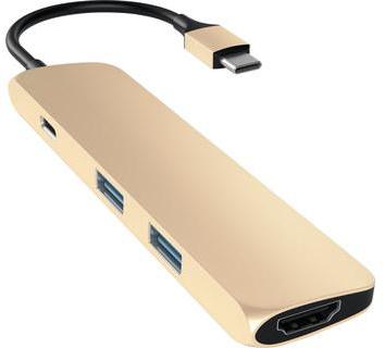 Satechi Slim Aluminium Or - Adaptateur USB-C vers