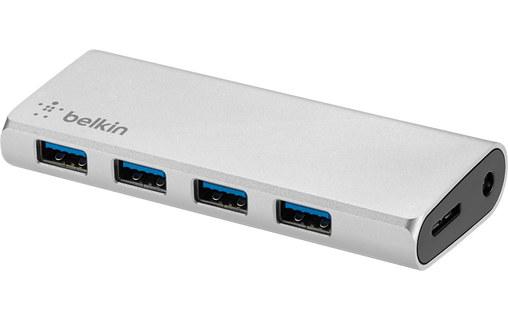 Belkin Hub 4 ports USB 3.0 + Câble USB-C - Hub