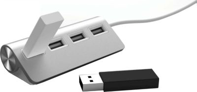 Hub Mobility Lab cylindre 4 ports Gris