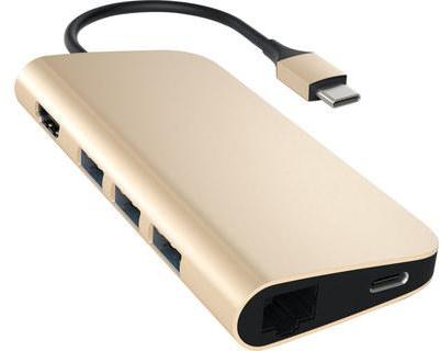 Satechi Adaptateur multi-ports Or - HDMI 4K, USB 3